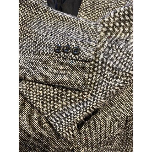 Gilmore Wool Blend Tweed Single Front Button Blazer Size 18 Career Jacket Gray - Picture 9 of 13